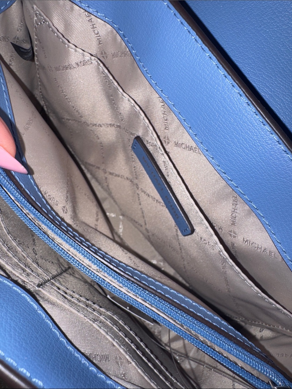 MICHAEL KORS MOTT clutch crossbody FRENCH BLUE - Picture 10 of 12